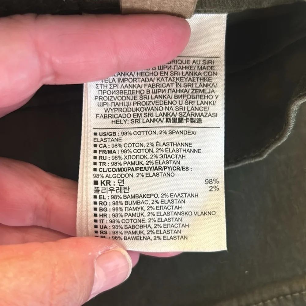 Banana Republic Charcoal Gray Coated Faux Leather Moto Skinny Jeans Size 25 - Picture 8 of 8